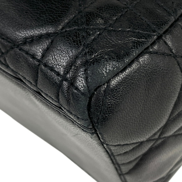 Christian Dior Lady Dior Cannage Medium Leather 2WAY Bag Black - Picture 4 of 9
